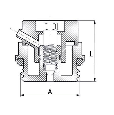 Diamond zawór odpowietrzający PN-M-75002-DN15 do grzejników stalowych ART.555-15.CH.