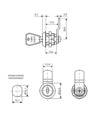 Euro-locks zamek kasetowy ZK-EL-000