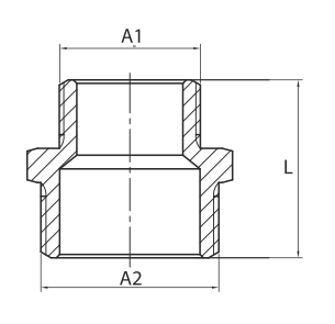 Nypel redukcyjny 1/2x1/4'' mosiądz