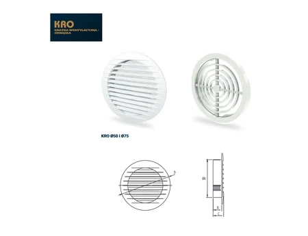 Dospel kratka wentylacyjna KRO 75 brązowa 2 sztuki 007-4372