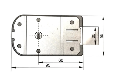 Kowal zamek wierzchni Minos 60 brązowy/biały z wkładką mosiężną