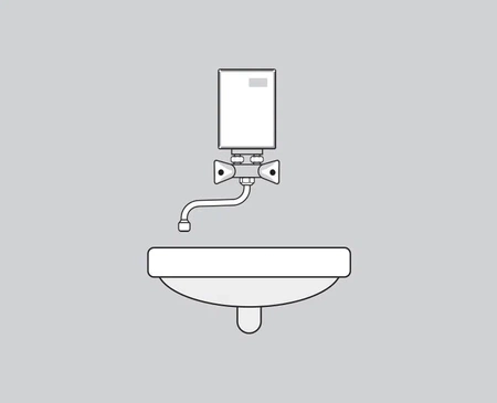 Wijas ogrzewacz przepływowy wody Perfect 350 z baterią i wylewką 150mm