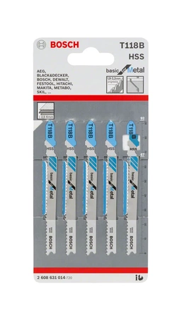 Bosch brzeszczot do wyrzynarek T 118 B 5sztuk 2608631014