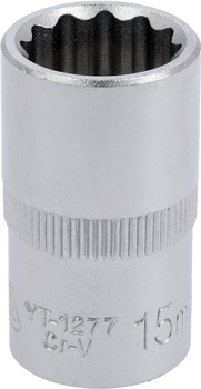 Yato nasadka krótka CV 1/2" 15mm 12-kątna YT-1277
