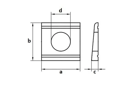 Podkładka klinowa 21 ocynk ogniowy DIN 6918