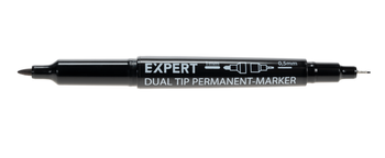 Marker permanentny dwustronny Dual Tip Expert czarny 8431010