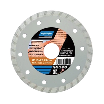 Norton tarcza diamentowa Bricks&Tiles 125x8x2,2mm 70184601279