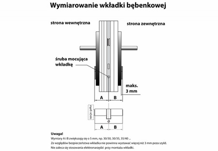 Abus wkładka bębenkowa z gałką KD10 55/40 klasa 5.2 nikiel perłowy WK-AB-142