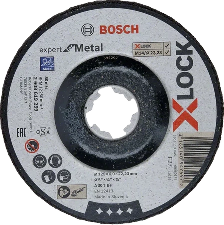 Bosch tarcza tnąca Expert for Metal do szlifowania obniżonego z systemem X-LOCK 2608619259