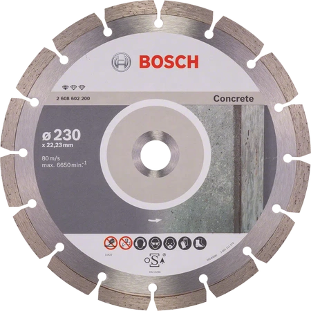 Bosch diamentowa tarcza tnąca Standard for Concrete 230x22,23x2,3x10mm 2608602200