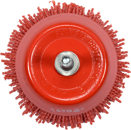 Yato szczotka tarczowa 75mm nylon trzpień YT-47782