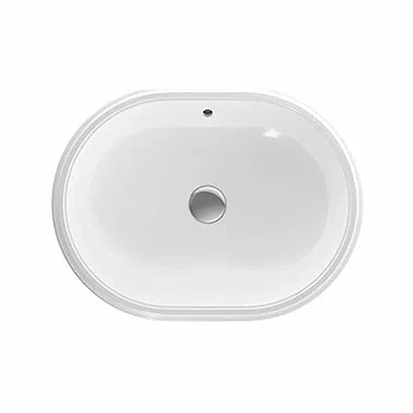 Koło umywalka podblatowa eliptyczna bez otworu z przelewem Variform 55x40cm 500756016