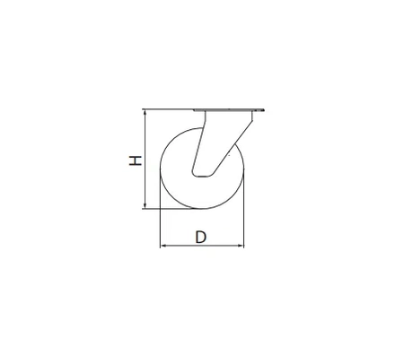 Koło meblowe gumowe z otworem 30mm 6728