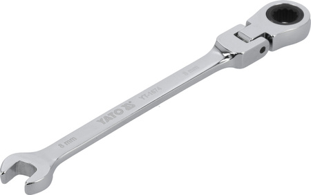 Yato klucz płasko-oczkowy z grzechotką i przegubem 8mm YT-1674