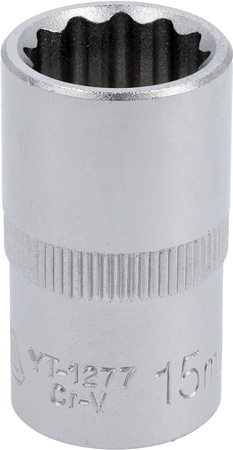 Yato nasadka krótka CV 1/2" 15mm 12-kątna YT-1277