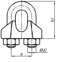 Zacisk do liny kabłąkowy 6,5mm stal kwasoodporna A4 DIN 741