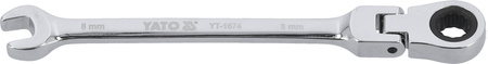 Yato klucz płasko-oczkowy z grzechotką i przegubem 8mm YT-1674