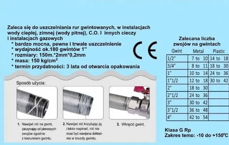 Diamond nici impregnowane do uszczelniania gwintów 150m ART.576