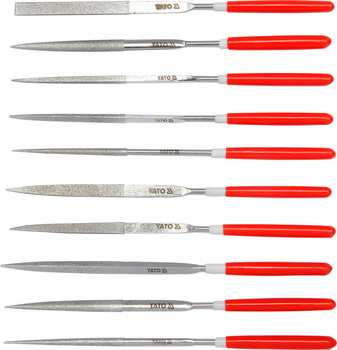 Yato zestaw pilników diamentowych iglaków 3x140x50mm 10-elementowy YT-6144