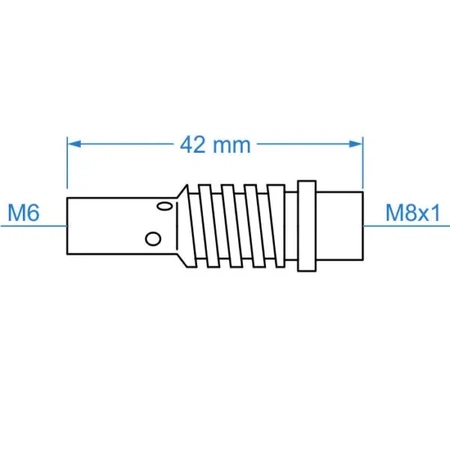 Tecweld łącznik prądowy TW15 ze sprężyną lewy MAC0107