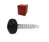 Wkręt-Met wkręt samowiercący z podkładką EPDM do mocowania blach do podłoża drewnianego RAL9005 czarny 4,8x35mm 250sztuk WDD-48035-9005