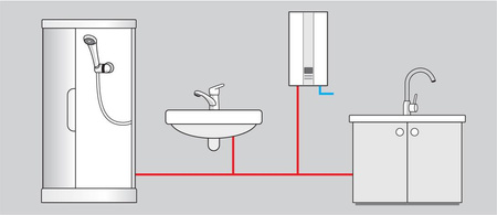 Wijas przepływowy ogrzewacz elektryczny 11/13,5/15kW POW-LCD11/13,5/15MULTI