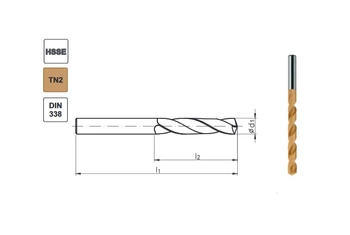 Fanar wiertło kręte HSSE DIN-338 Inox TN2 8,5mm W2-103811-0850