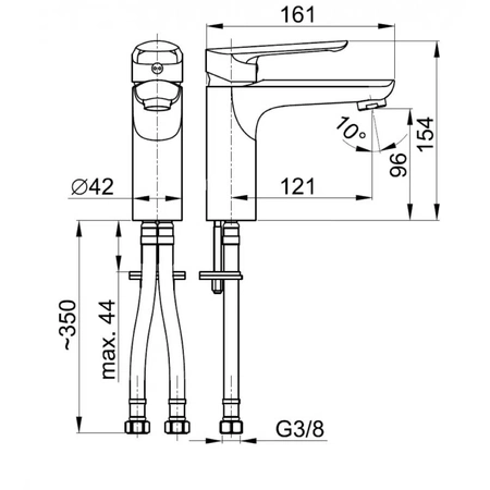 KFA Armatura bateria umywalkowa stojąca Tanzanit 5022-815-00