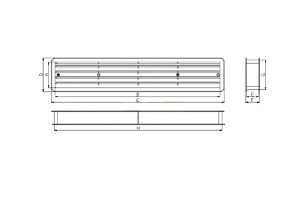 Dospel kratka drzwiowa KD brązowa 90x445/B 007-4210