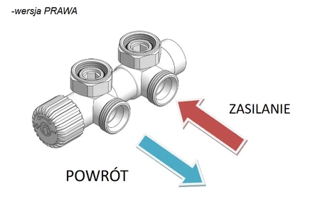 Vario Term zestaw instalacyjny termostatyczny All In One Twins prawy chrom ATSGSO202CFK/P