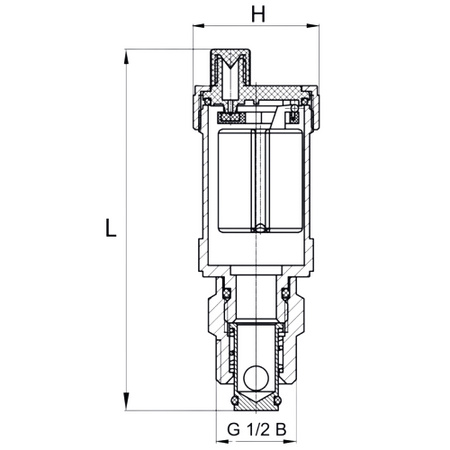 Diamond automatyczny zawór odpowietrzający 1/2" z zaworem odcinającym chrom ART.220-15 CH