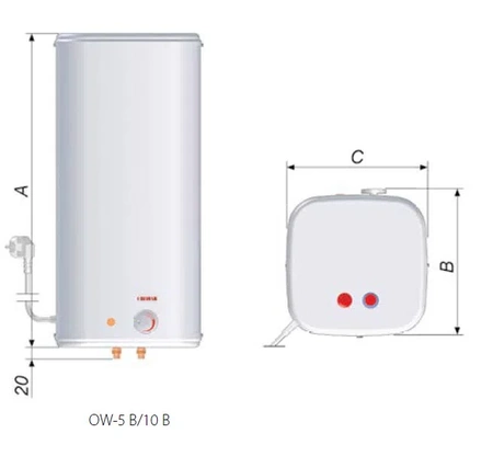 Biawar bezciśnieniowy ogrzewacz wody OW-5B 10607