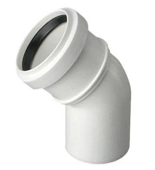 Kolano kanalizacyjne 67 stopni 32mm białe