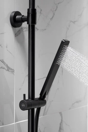 KFA Armatura deszczownia Logon Premium Black z baterią termostatyczną 5746-920-81