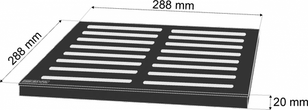 ZMM Maxpol krata PVC 300x300mm A15 grafit 01783