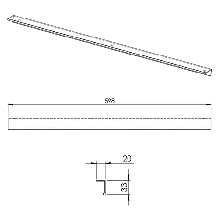 Elita uchwyt Look czarny 60cm 167515
