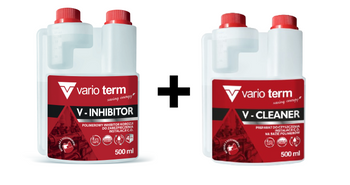 Vario Term zestaw preparat V-Cleaner 500ml + preparat V-Inhibitor 500ml