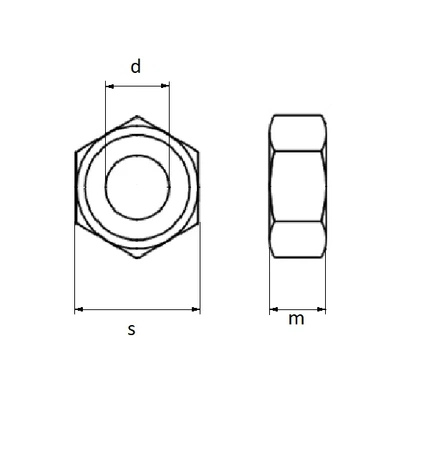 Nakrętka sześciokątna ocynk klasa 10 M08