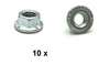 Nakrętka kołnierzowa ocynk M8 x10 sztuk