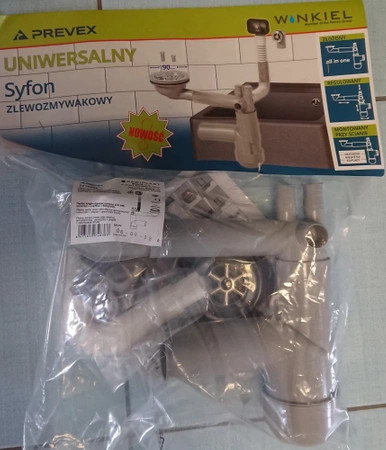 Prevex syfon zlewozmywakowy pojedynczy butelkowy z przelewem 3,5" FL1-D9CR4-01PL