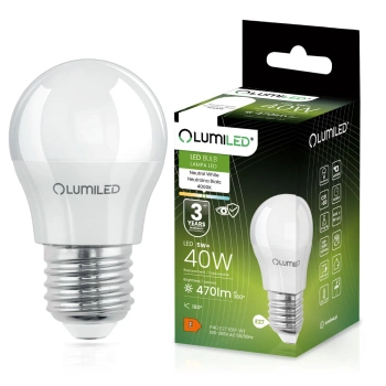 Lumiled żarówka led E27 kulka 5W 4000K barwa naturalna LEDZARMI046