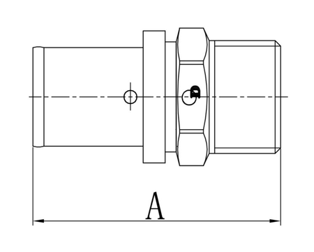 Diamond łącznik ZŁ-CH PEX-AL-PEX 32x1" zaprasowywany gwint zewnętrzny mosiądz FZZ-001.1X32.ZŁ-CH