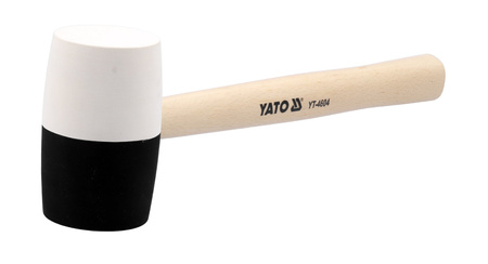 Yato młotek gumowy czarno-biały z drewnianym trzonkiem 700g YT-4604
