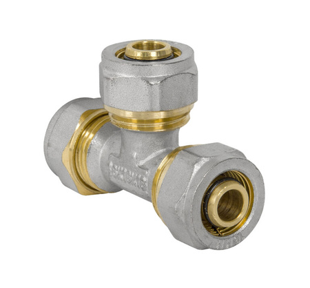 Diamond trójnik potrójny PEX-AL-PEX 20x20x20 mosiądz FTN-009.20x20x20.T-3