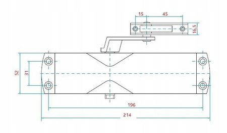 Geze samozamykacz drzwi srebrny TS 1000