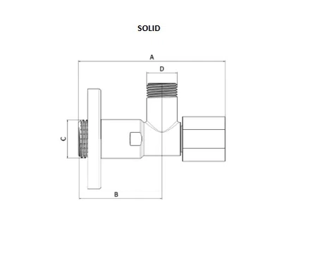 Duro zawór kątowy Solid 1/2"x1/2" D/ZK-SOLID1212