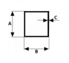 Rura kwadratowa aluminiowa 40x40x4,0mm 1mb PA38
