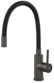 Ferro bateria zlewozmywakowa Zumba czarna elastyczna wylewka BZA4BSSGM