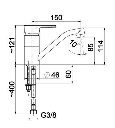 KFA Armatura bateria umywalkowa stojąca z obrotową wylewką Selen 4412-915-00