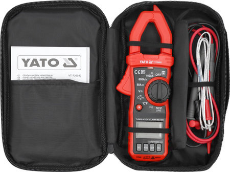 Yato miernik cęgowy True RMS AC/DC 10MA-1000A YT-730933